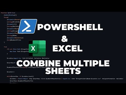 PowerShell Tutorials Excel Module : Combining data from multiple sheets