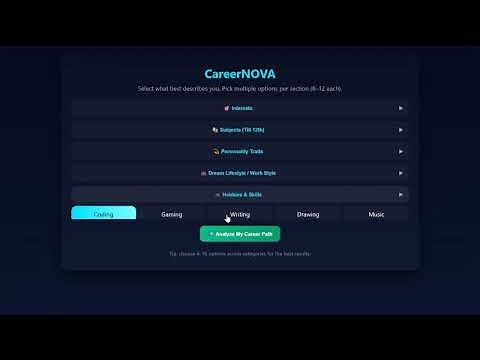 CareerNOVA — AI Based Career Guidance Platform | Prototype Demo for Vikasit Bharat Buildathon 2025