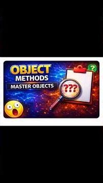 4 Object Methods Every JavaScript Developer Must Know 🔥 #coding #javascript #codeshiksha #javascript
