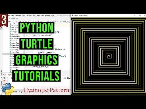 Hypnotic Pattern with Python Turtle | PYTHON TURTLE GRAPHICS TUTORIAL#3 | Designs in turtle library