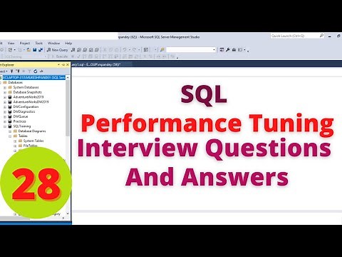 28.SQL Performance Tuning Interview Questions And Answers|Clustered and non clustered index in SQL