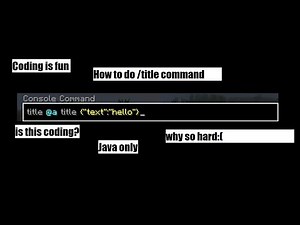 How to use the /title command Minecraft Java