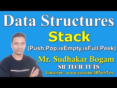 Stack in Data Structure | What is Stack | Stock Operations (PUSH POP isEmpty isFull, peek)