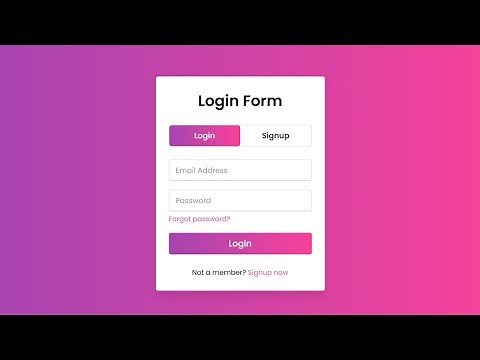 Animated Login and Registration Form in HTML CSS & JavaScript