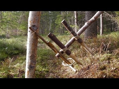 Primitive Survival Trap - The Feather Spear Trap.