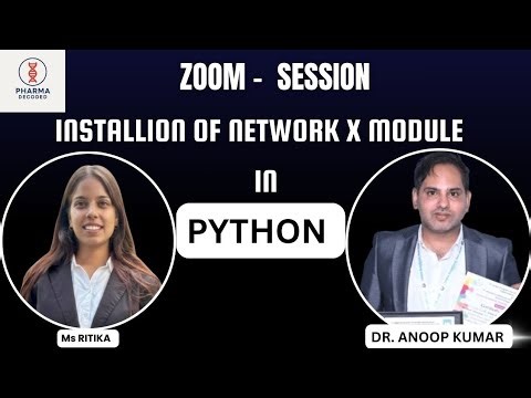 Installation of Network X Module In Python. Tutorial Session || Pharma Decoded |