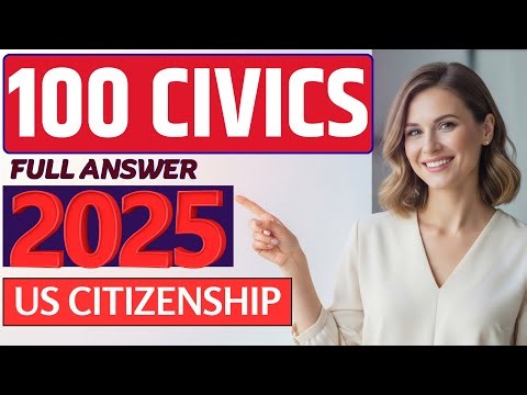 100 Civics Questions Random Order for the U.S. Citizenship Interview 2025 Slow & Easy to Learn #n400