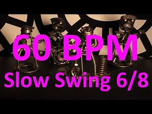 60 BPM - Slow Swing - 6/8 Drum Track - Metronome - Drum Beat