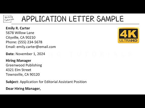 How To Write Application Letter with Sample and Explanation | Writing Tutorials