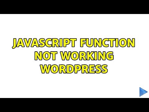 Javascript Function not working Wordpress