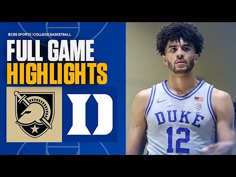 Duke Blue Devils vs Army Black Knights | Full Game Highlights | CBS Sports College Basketball
