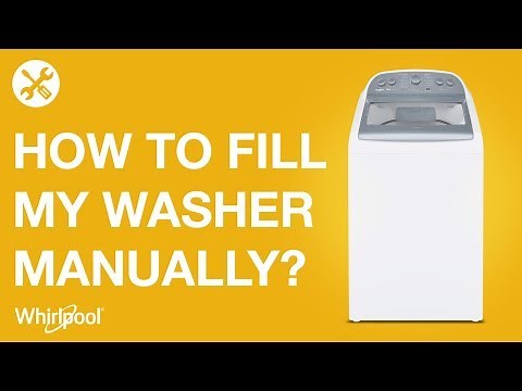 Whirlpool Washers - How to fill my washer manually?