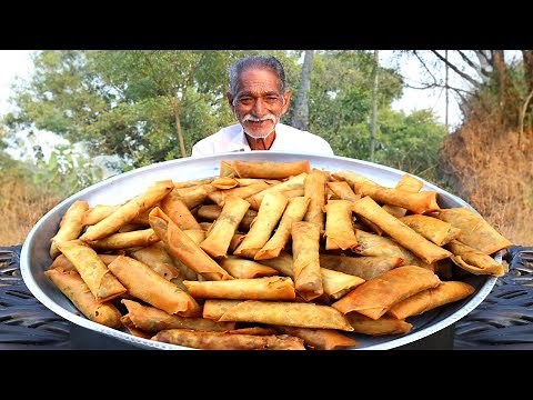 Veg Spring Rolls Recipe | Quick Easy Crispy Spring Rolls Recipe Grandpa Kitchen