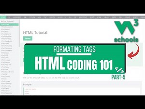 HTML Coding 101: 05 HTML Formatting Tags | W3Schools HTML Tutorial