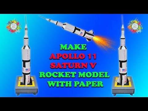 How to Make Apollo 11 Saturn v Rocket Model with Paper