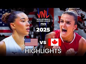 DRAMATIC MATCH | USA 🇺🇸 vs CANADA 🇨🇦 | HIGHLIGHTS | Women's VNL 2025