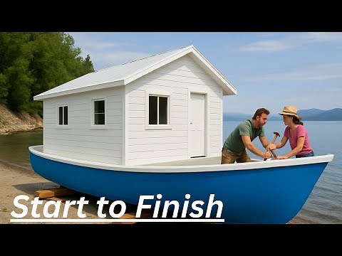 A Couple Built their Dream Boat From Scratch | Full DIY Wooden Boat Build at Home