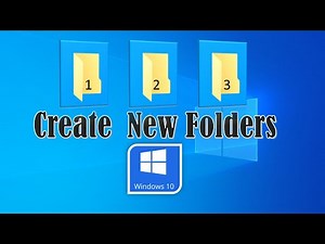 Windows 10- How To Create New Folders on Your Computer- Create a Folder
