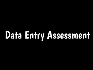 Data Entry Aptitude Assessment | Data Entry Operator | Data Entry Skills Test |