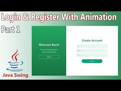 Java Swing UI Design - Login And Register