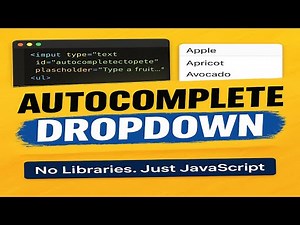 JavaScript Autocomplete Dropdown Tutorial | Vanilla JS Live Search