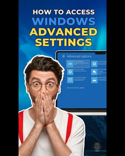 How to Access Windows Advanced Settings Menu #pctips #windows