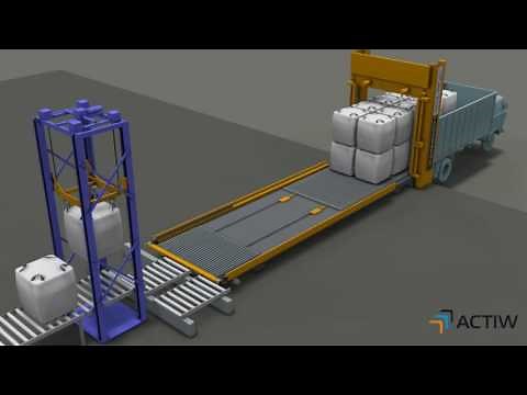 Automatic trailer and container loading solution for Big Bags by Actiw LoadMatic