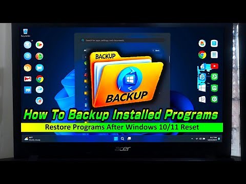 How To Backup Installed Programs – Restore Programs After Windows 10/11 Reset