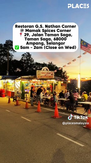 Sunset Indian Restaurant Opens Until 2am! 🌅 . 📍 It’s Restoran G.S. Nathan Corner, located at Ampang! I went there a few times but this is the only time I get to see this beautiful sunset view, so it really depends on the weather! 😍 They not only serve Indian Food but they also serve western food like burgers, pasta and more, definitely a great place to chill! 🔥 . 【Restoran G.S. Nathan Corner @ Mamak Spices Corner】 📍 29, Jalan Taman Saga, Taman Saga, 68000 Ampang, Selangor ✅ 5am - 2am (Close