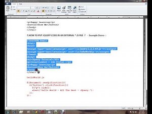 HOW TO PUT JQUERY CODE IN A EXTERNAL JS FILE