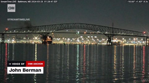 Video shows moment a Baltimore bridge collapses after ship collision