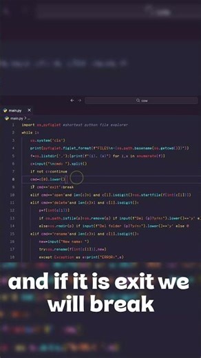 File Explorer in python in just 19lines