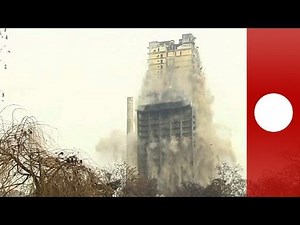 Record demolition: Biggest skyscraper in Frankfurt torn down by controlled implosion