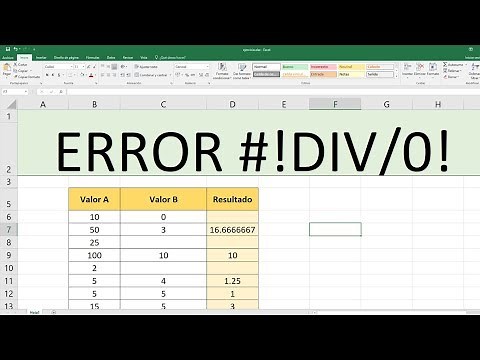 Como evitar o corregir errores en Excel #¡DIV/0! #N/A #¡VALOR!