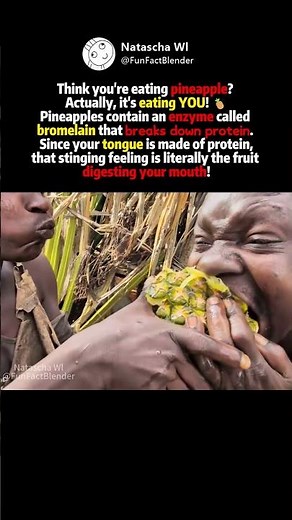 Think you’re eating pineapple? Actually, it’s eating YOU! 🍍 #Shorts #Facts #DidYouKnow