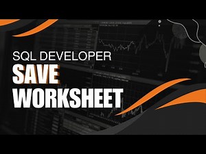 Save SQL Worksheets inside SQL Developer