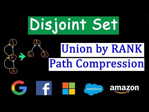 Disjoint set UNION by RANK and Path Compression