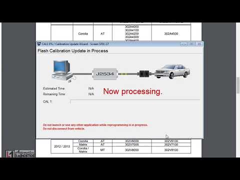 Toyota PCM reprogramming with a J2534 Device