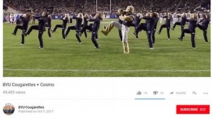 Dancing BYU mascot becomes social media sensation