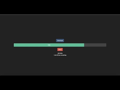 Download file using Javascript and show remaining time