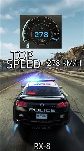 all traffic police cars' top speed in need for speed hot pursuit remastered