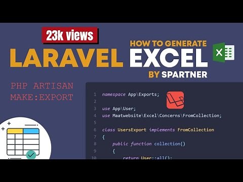 LARAVEL EXCEL EXPORT - FROM VIEW - GENERATE DATA IN EXCEL - LARAVEL