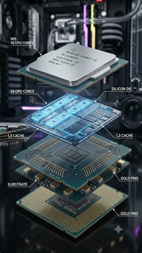 Inside a CPU: Exploded View 3D Animation (Cores & Registers)