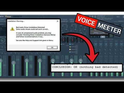 How to Fix "Bad Audio Driver Installation" on Voicemeeter