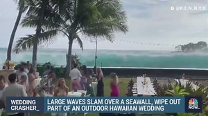 Huge Hawaii waves crash into homes — and weddings — in 'historic' swell