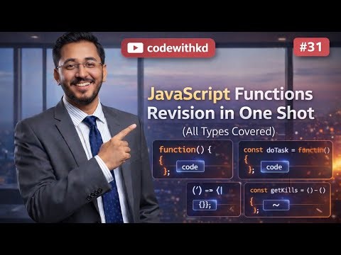 JavaScript Functions Revision in One Shot (All Types Covered)