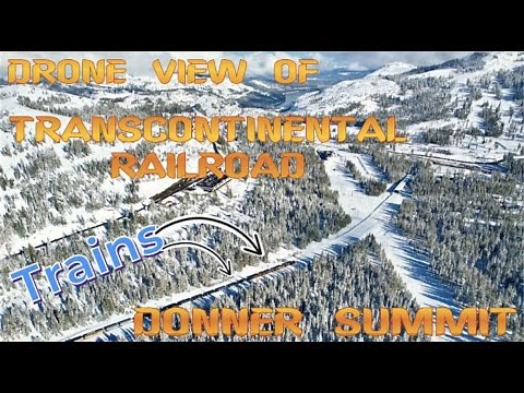 4K: Drone View of the Donner Summit in Winter