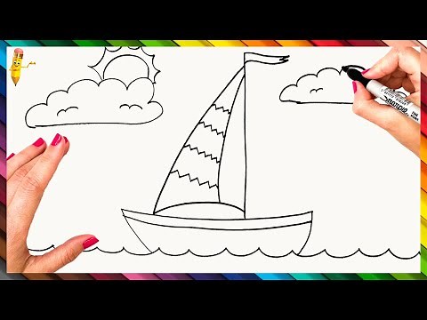 How To Draw A Boat Step By Step ⛵ Boat Drawing Easy