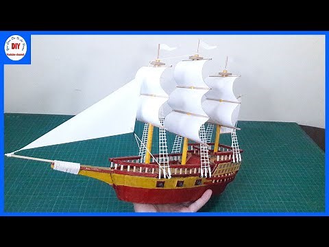 How to make a boat models with cardboard | sailboat V2 | Do It Yourself