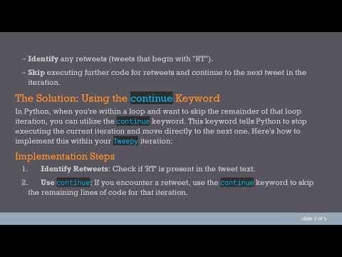 Efficiently Iterate Through Tweets Using Tweepy Without Getting Bogged Down by Retweets